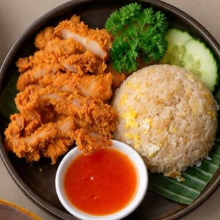 Pork Katsu over egg Fried Rice